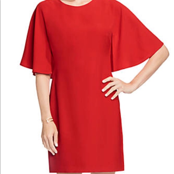 Red Cape Dress - Picture 1 of 7